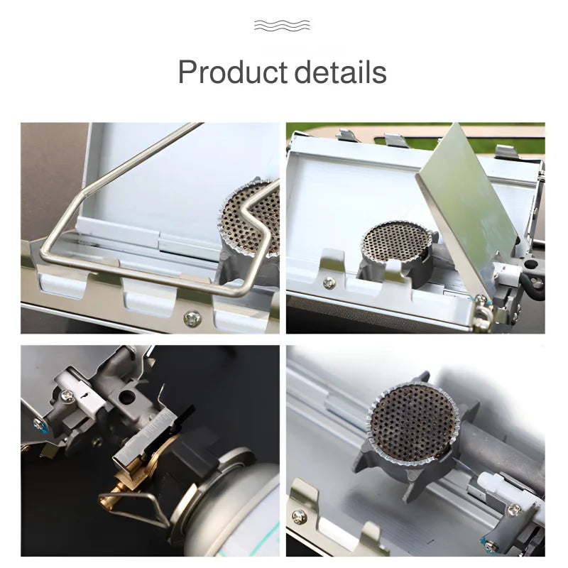 Camping Foldable Cartridge Stove Silver