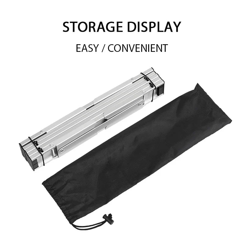 Aluminum Alloy Mini Camping Table Foldable Silver