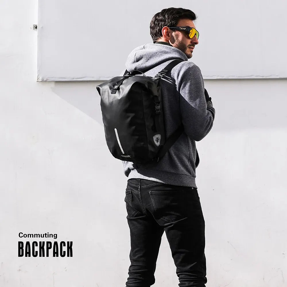 20L Waterproof Bike Pannier Rack Cycling Bag Black