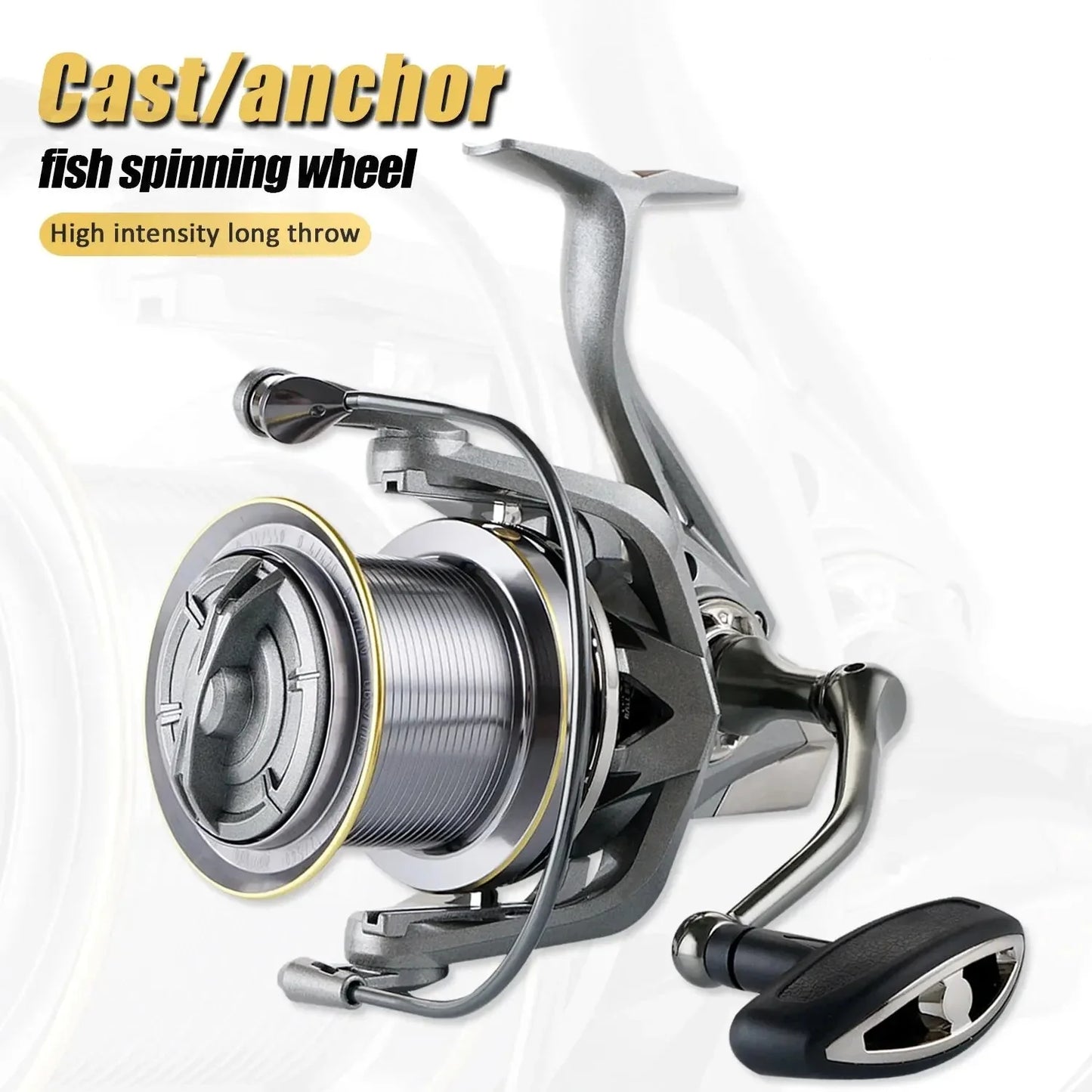 Spinning Fishing Reel 25KG Max Drag 10000 Series Silver