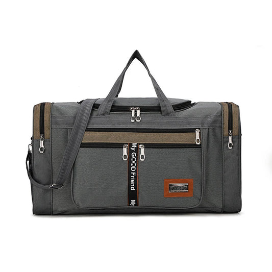 Travel Duffel Nylon Bag for Men and Women (Dark Grey)