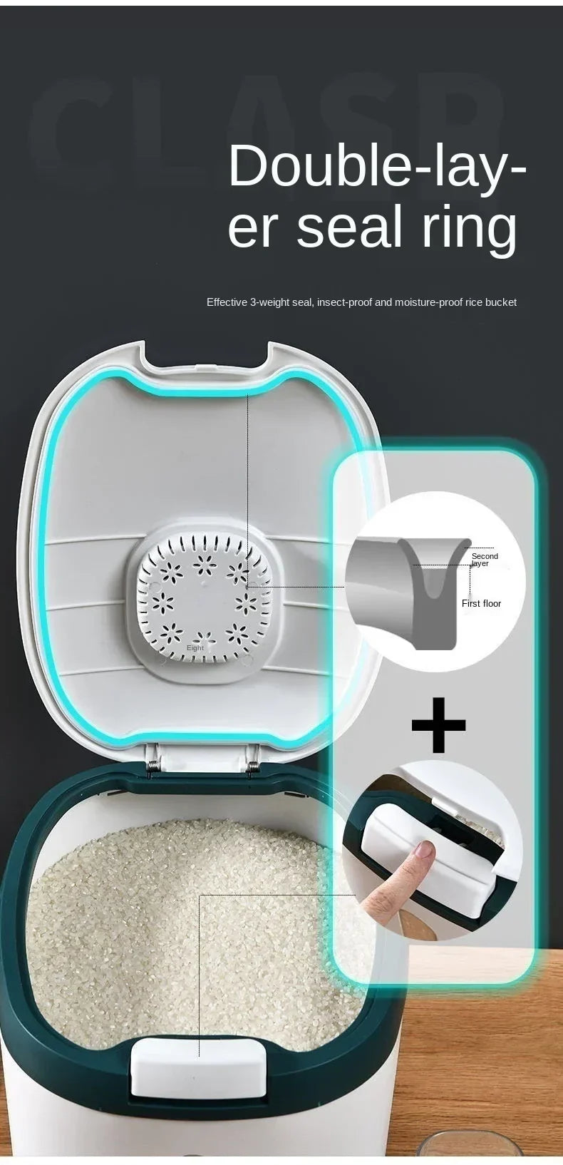 Nano-Sealed Kitchen Container: Fresh, Pest-Proof Storage