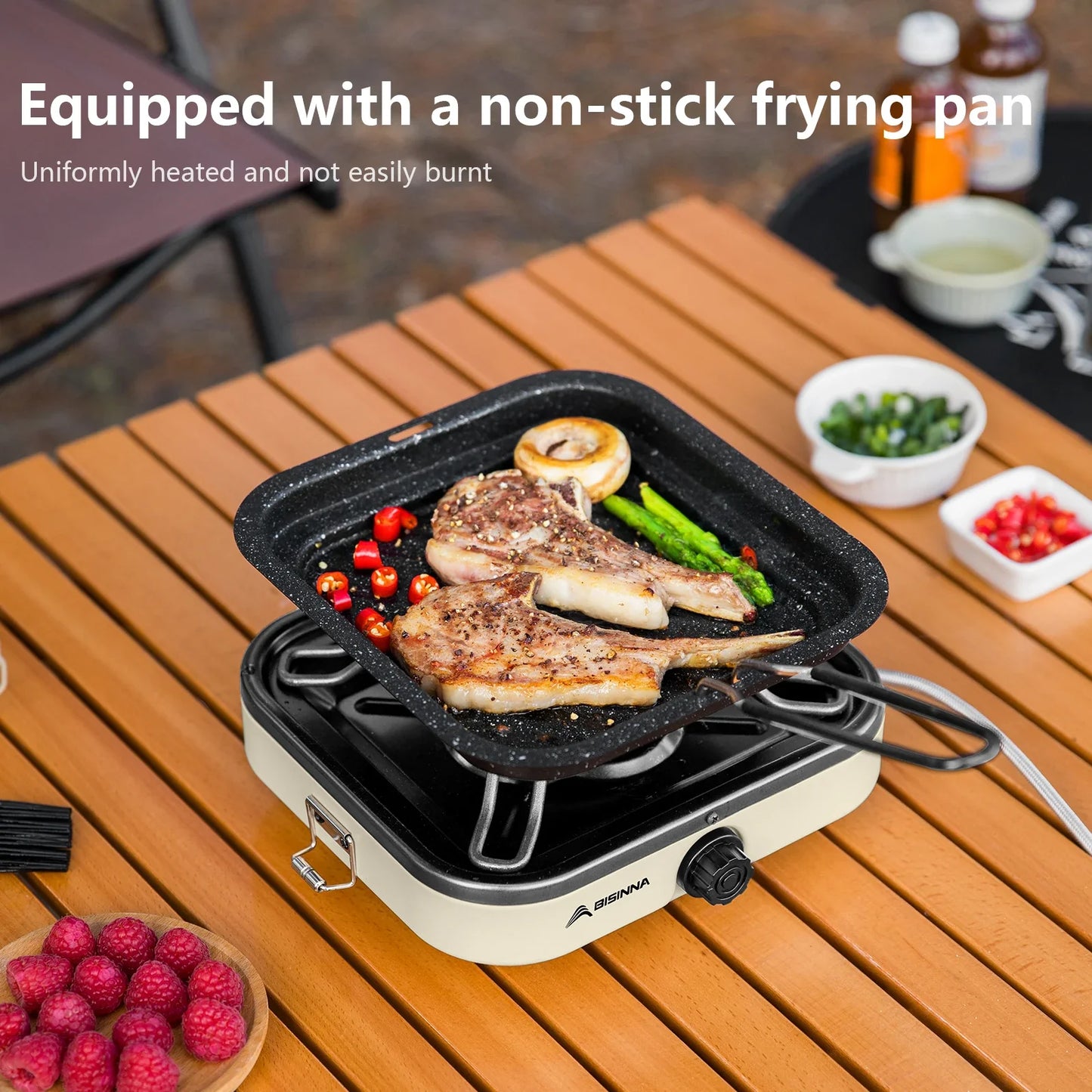 3500W Split Camping Gas Stove High Firepower Cassette Burner White