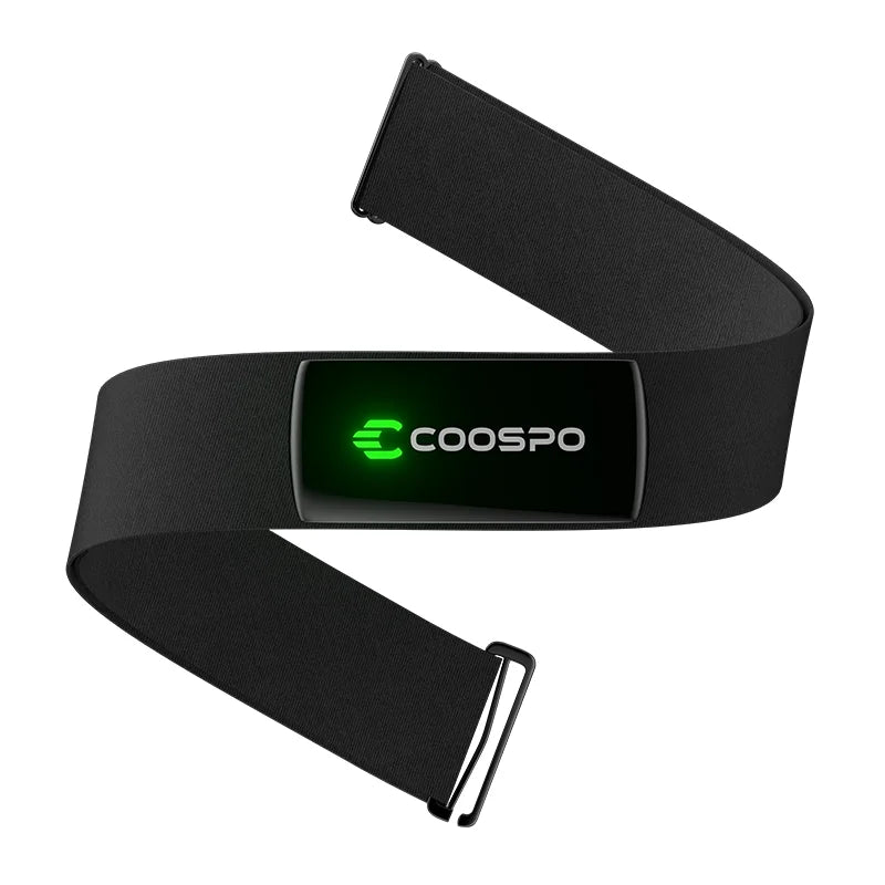 Rechargeable Heart Rate Monitor Chest Strap Bluetooth Black