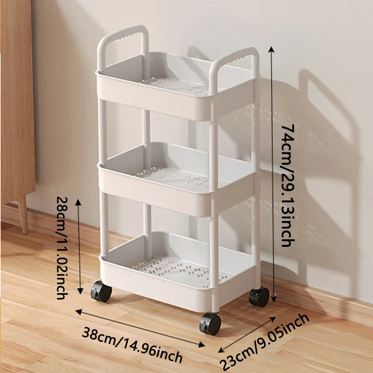 1pc multi-storey kitchen storage shelves trolley