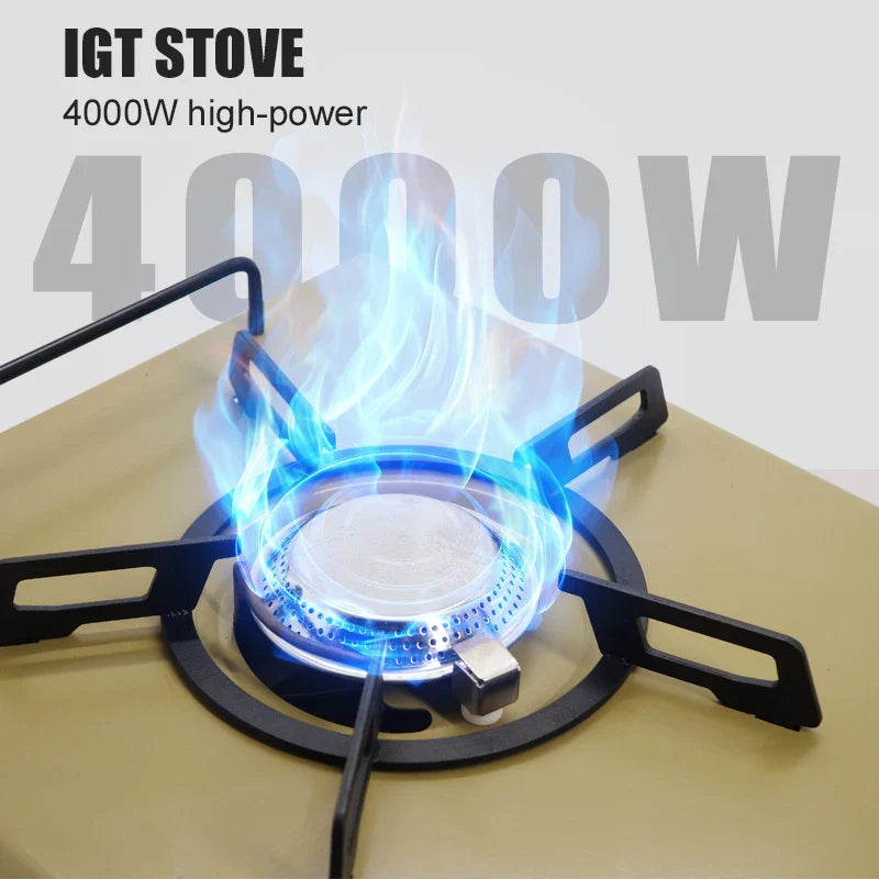 4000W Portable Gas Stove Burner High-Power Khaki