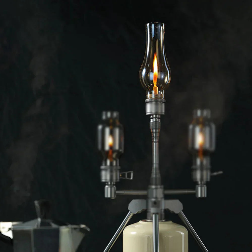 Outdoor Camping Glass Candle Light