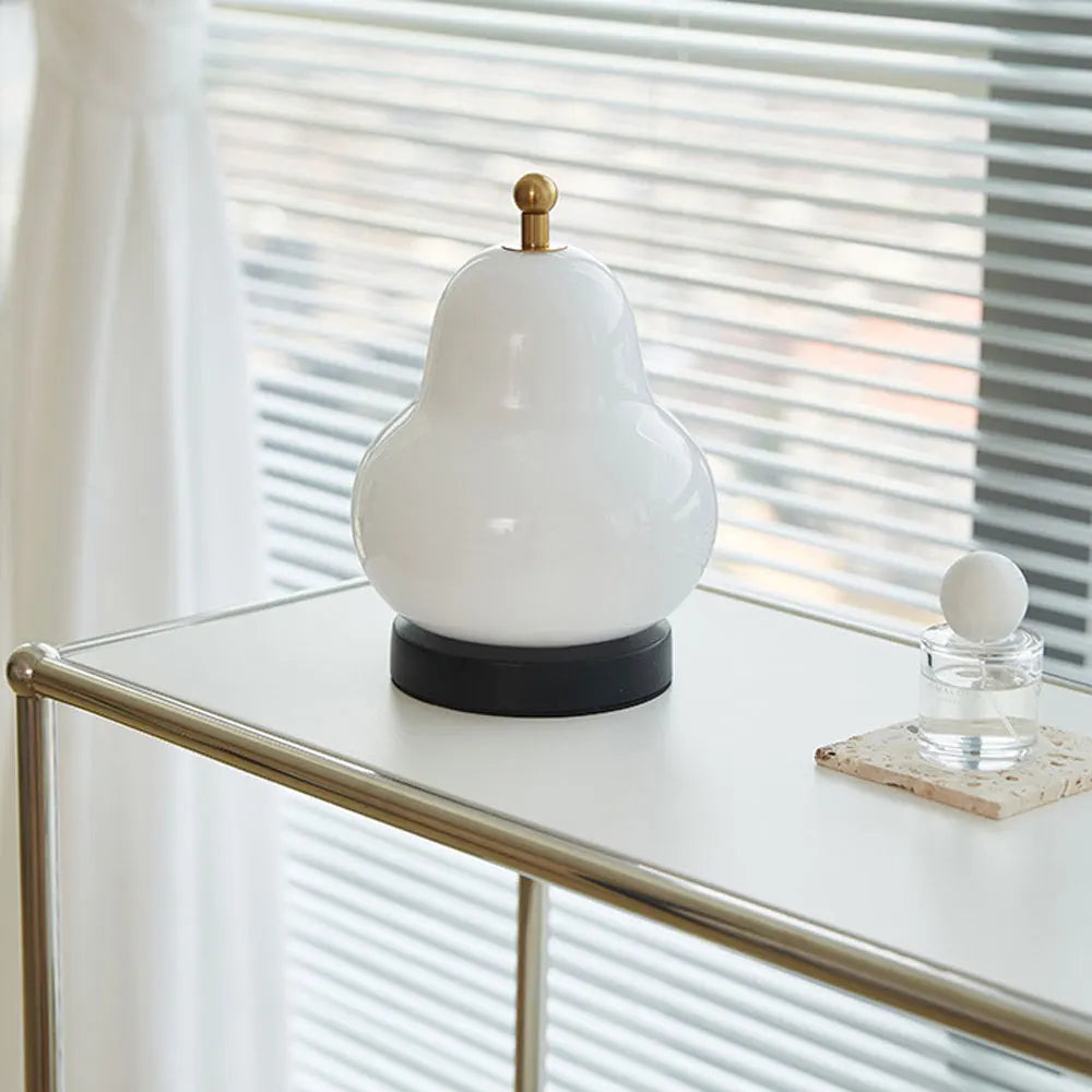 Elegant LED Cream Pear Table Lamp