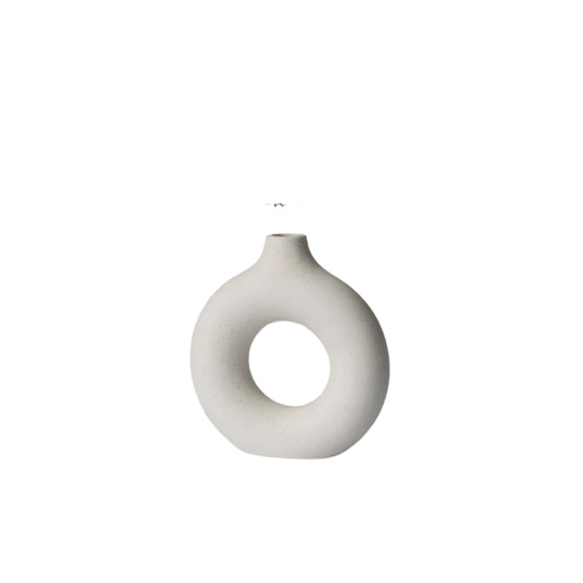 Circular Hollow Ceramic Vase