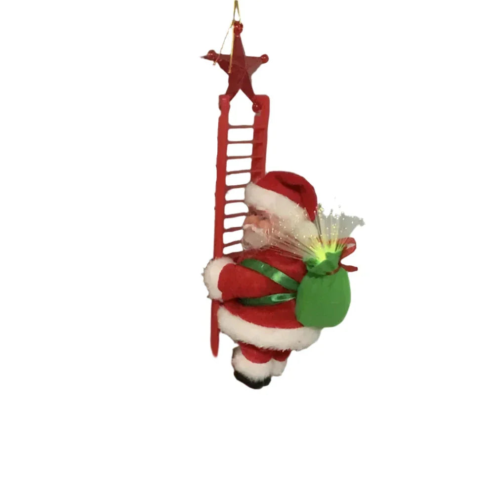 Santa Claus Climbing Ladder Christmas Decoration
