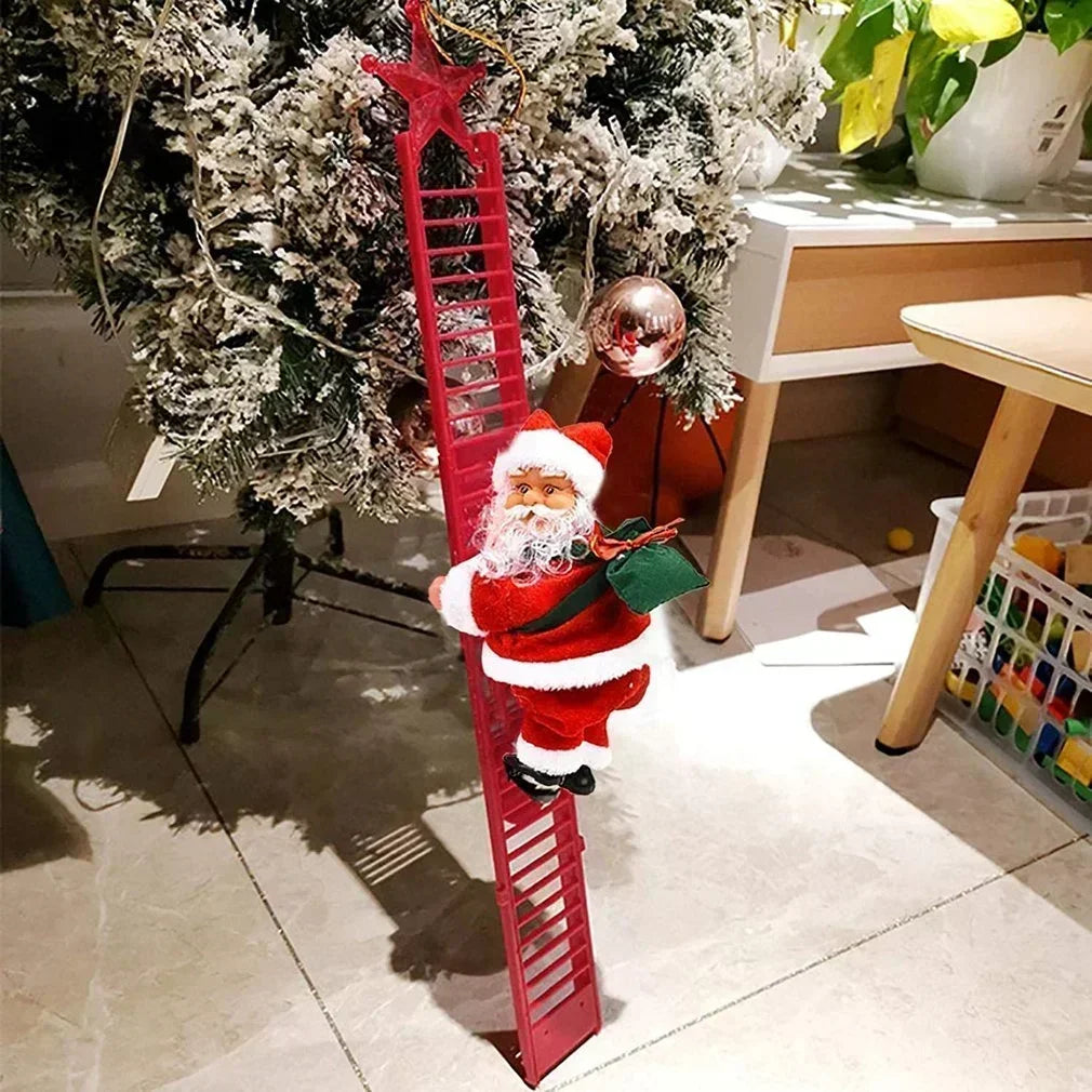 Santa Claus Climbing Ladder Christmas Decoration