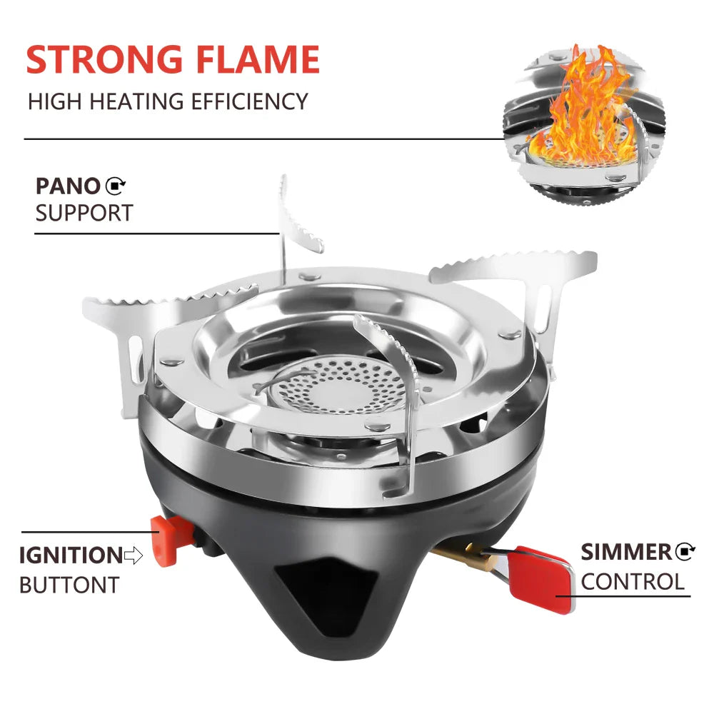 1400ml Heat Exchanger Camping Stove Black
