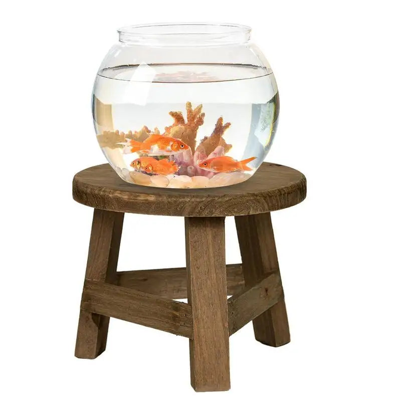 Wooden Stool Plant Stand Mini