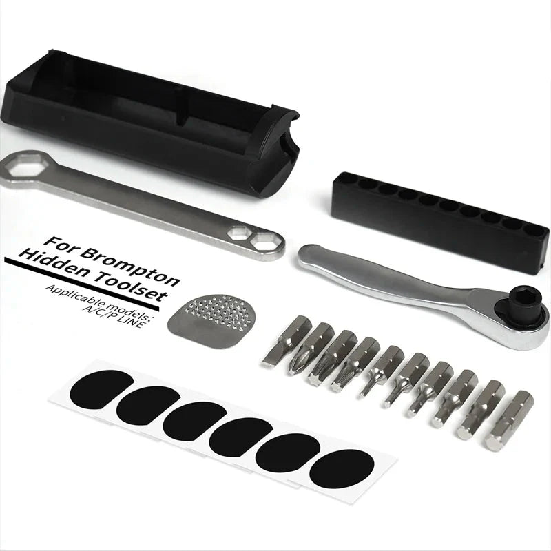 Magnetic Frame Tool Box Inner Storage Bag with Wrench Black