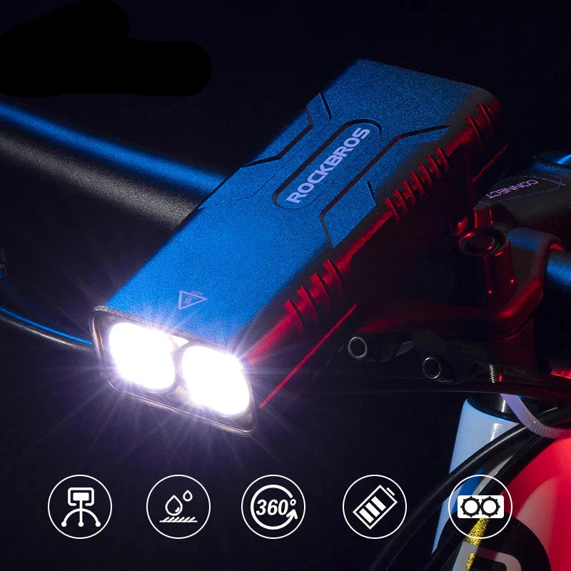 850LM LED Bike Light Super Bright USB-C Headlamp Black