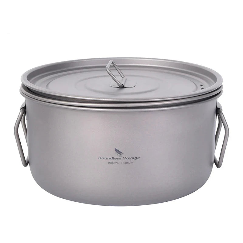 Titanium Camping Cookware Set Grey