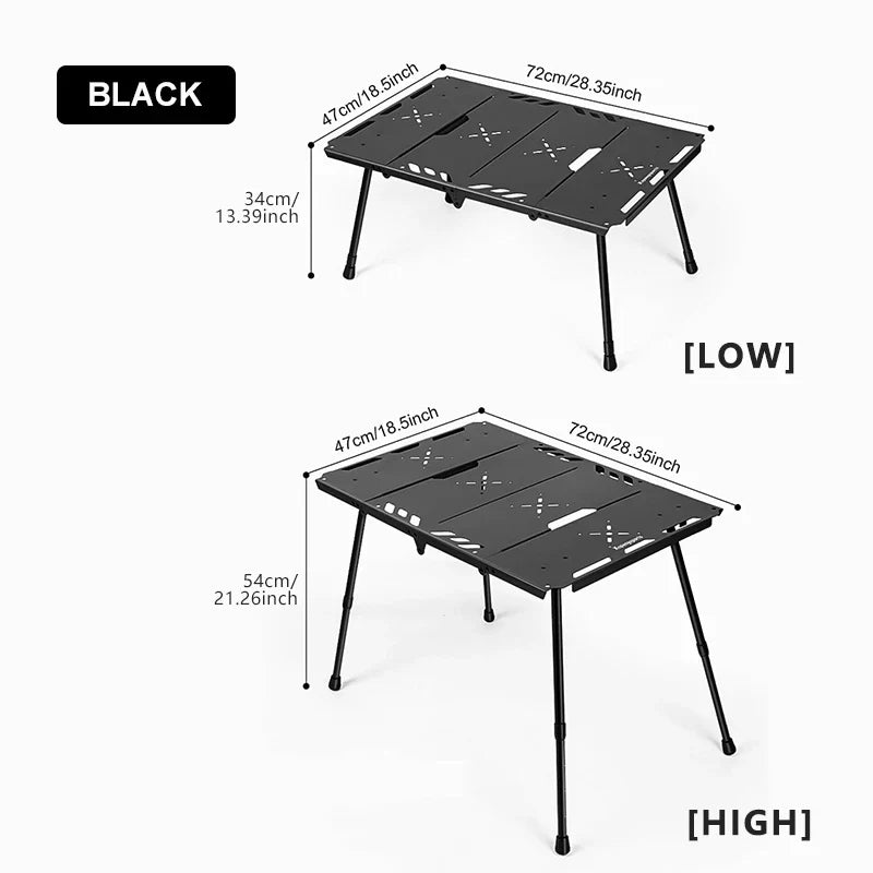 Tactical Folding Camping IGT-Compatible Table Black