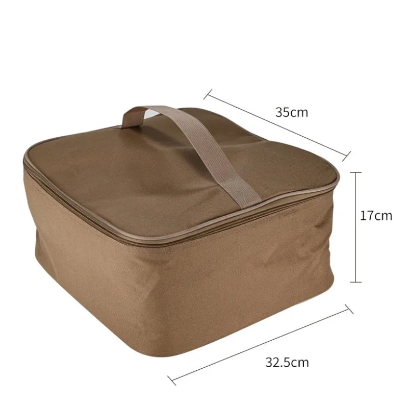 Camping Stove Gas Tank Storage Bag Khaki