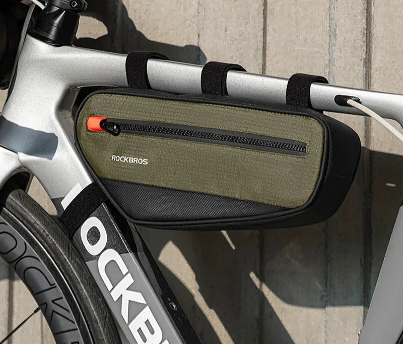 1.7L Bicycle Frame Tube Bag Reflective Green