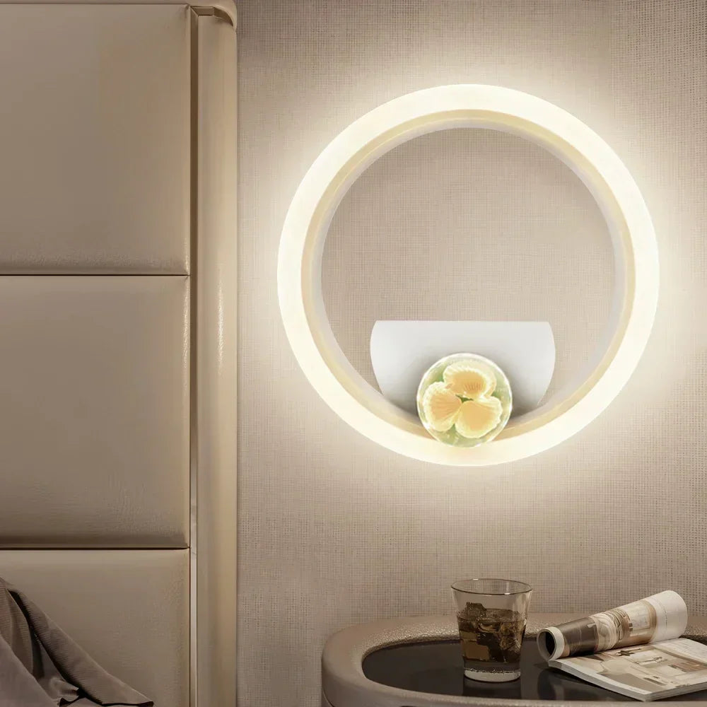 2 pcs Gold Elegance: Modern LED Wall Light for Stylish Home Decor