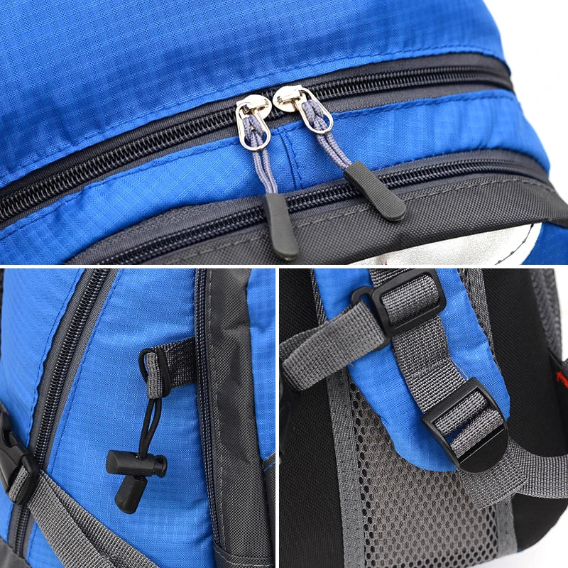 Hiking Backpack Nylon Bag Blue