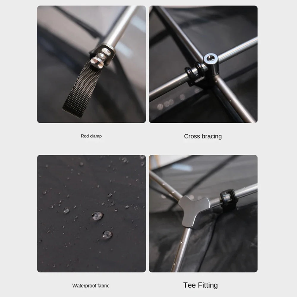 Portable One-Person Inner Tent for Camping Bed Black