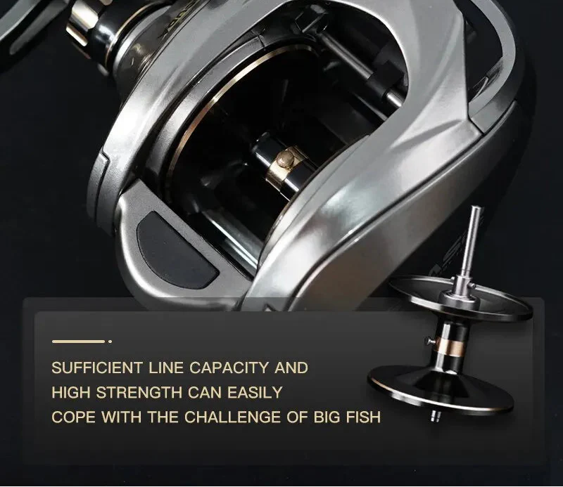 Baitcasting Jigging Reel Double Handle Right Hand Silver