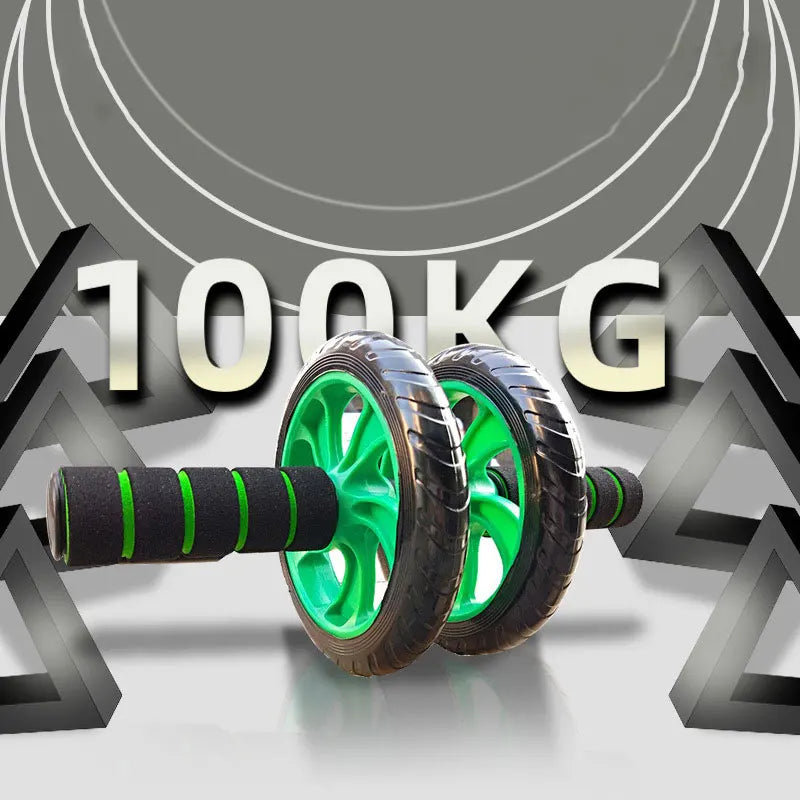Double-Wheeled Ab Roller Non-Slip Muscle Trainer Green