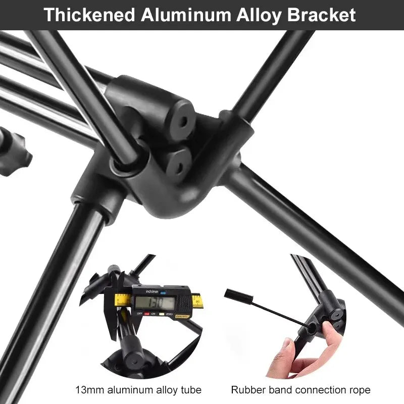 Portable Aluminum Camping Folding Table with IGT Compatibility Black