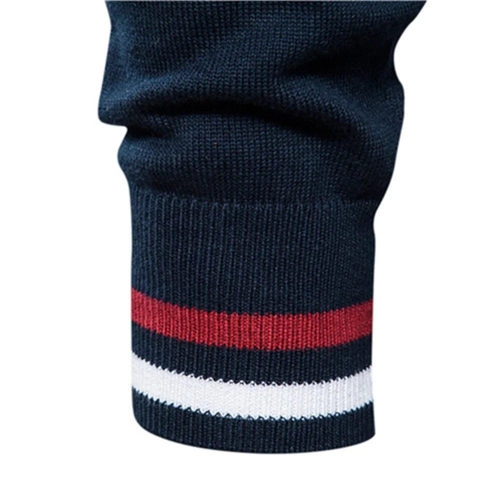 Men's Cotton Knit Streetwear Winter Zipper Cardigan