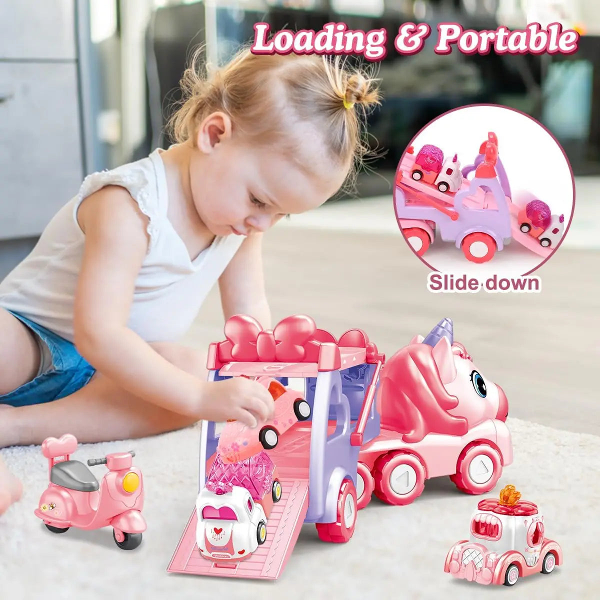 5 in 1 Carrier Truck Car Toys