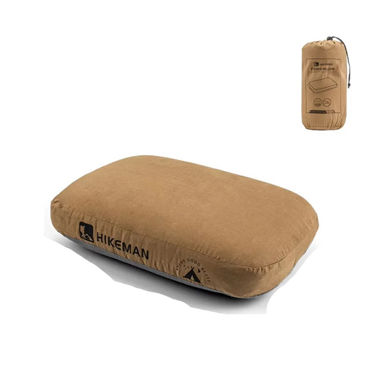 Soft Slow Rebound Memory Foam Pillow Camping Coffee Brown