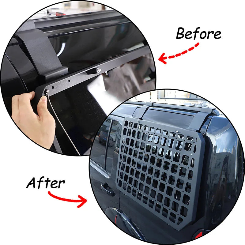 Rear Window Glass Armor Shelf Storage Rack for Land Rover Discovery