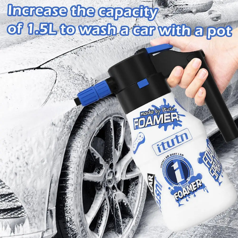 1.5L Electric Foam Sprayer: Effortless Foam Blasting for Cars and Home