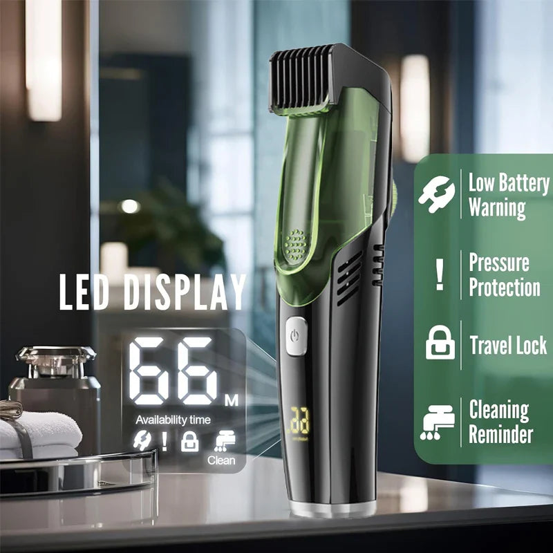 Cordless Beard Trimmer & Electric Shaver 20 Trim Settings Green