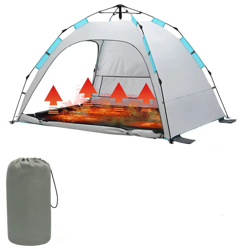 USB Heated Sleeping Mat Camping Mattress Orange