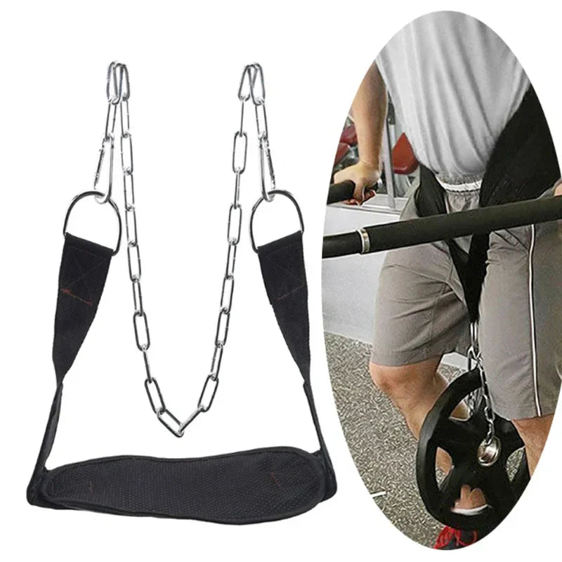 Thick Neoprene Weight Lifting Belt with Chain