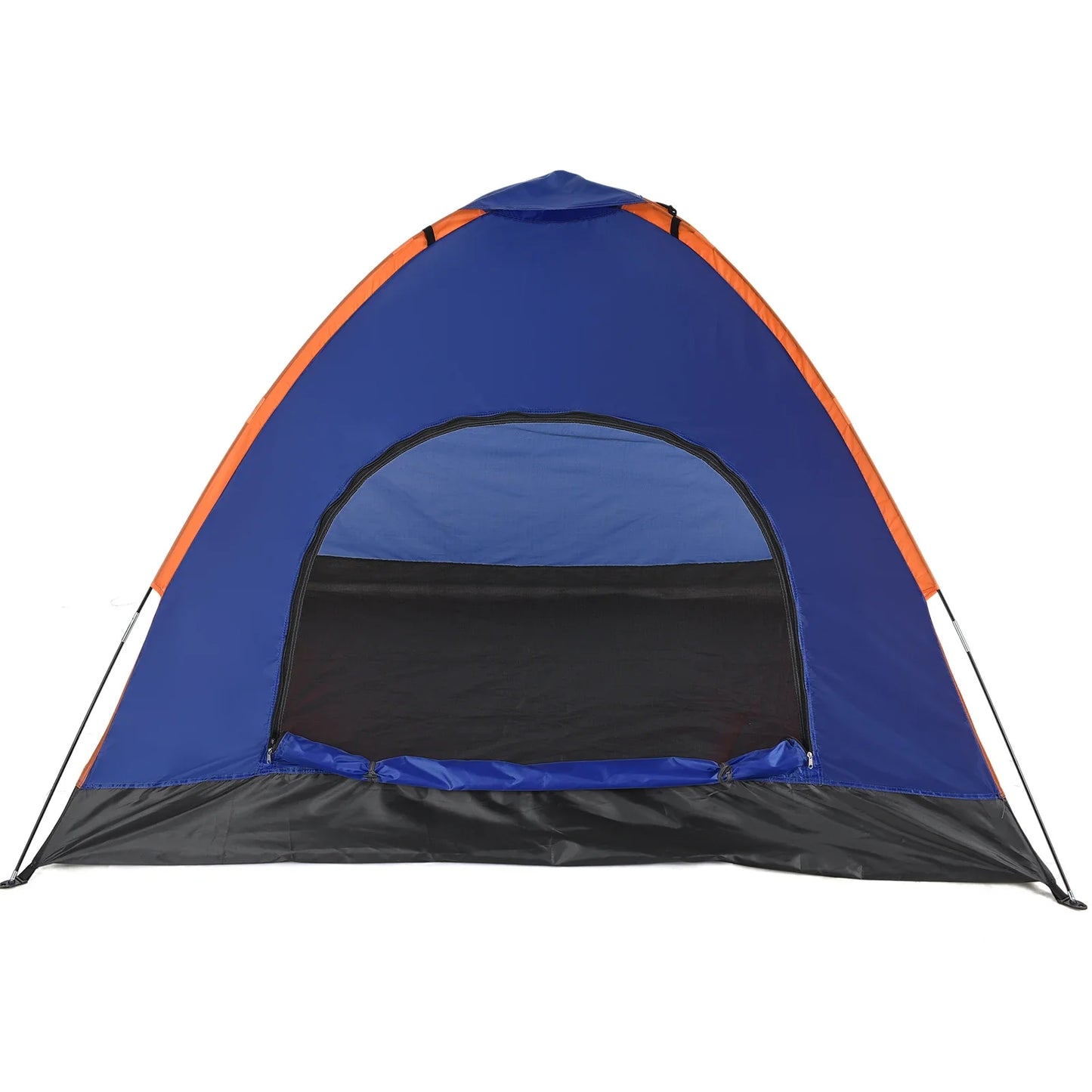 Lightweight 3–4 Person Camping Tent with Rain Fly Blue/Orange