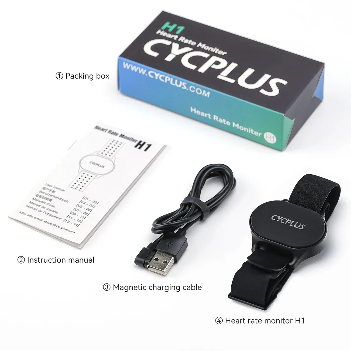 Bluetooth And ANT+ Heart Rate Sensor Armband Ultra-Light Fitness Monitor Black