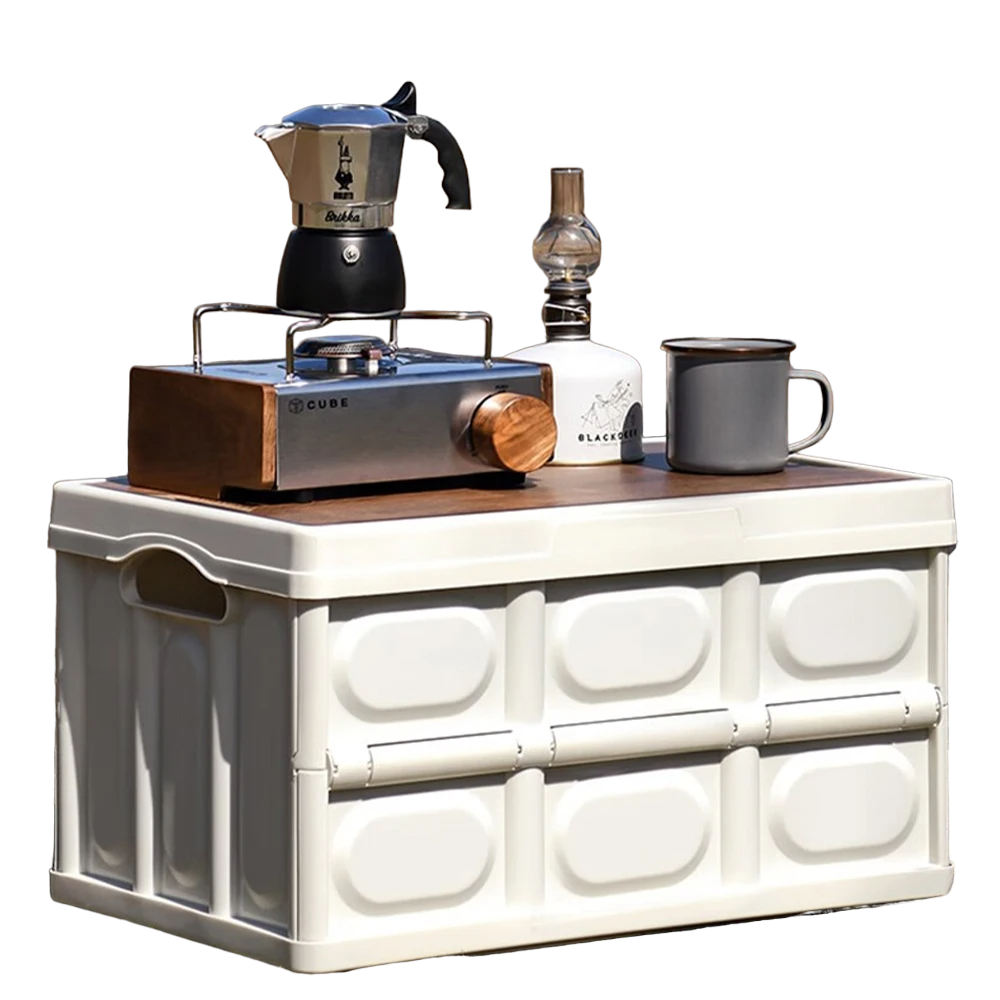 Wooden Camping Storage Organizer Box with Large Capacity