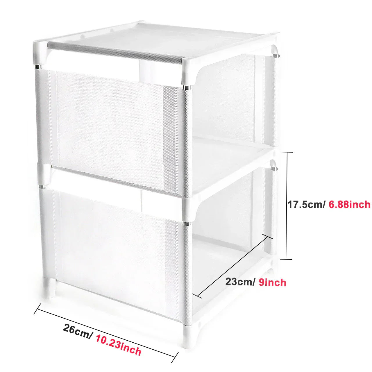 8-Layer Foldable Shoe Rack Organizer - Space-Saving Wall Corner Storage (White)