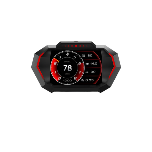 Car Speedometer Head Up Display HUD GPS OBD2 Slope Met Black