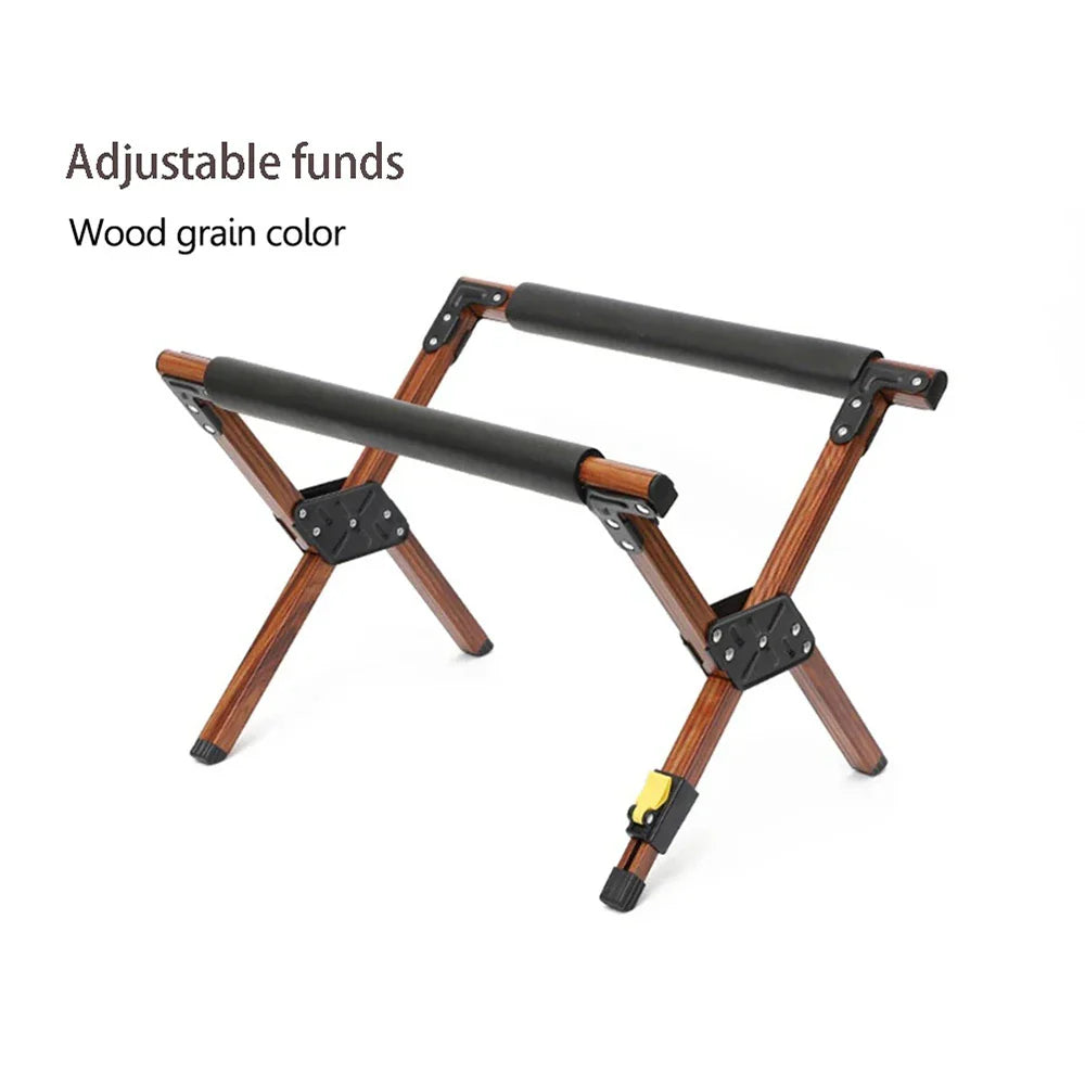 Folding Camping Stand Adjustable Anti-Slip Brown