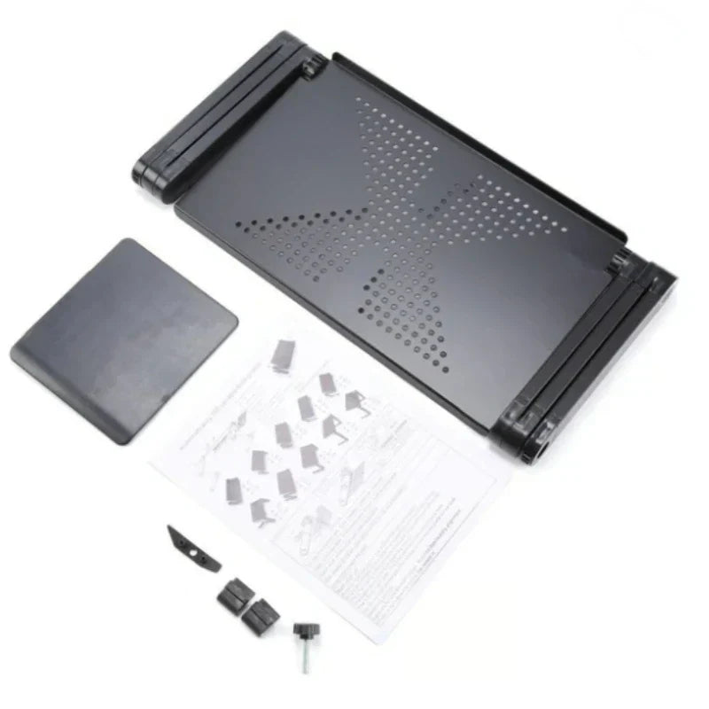 Adjustable Vented Laptop Stand - Foldable Desk for Office