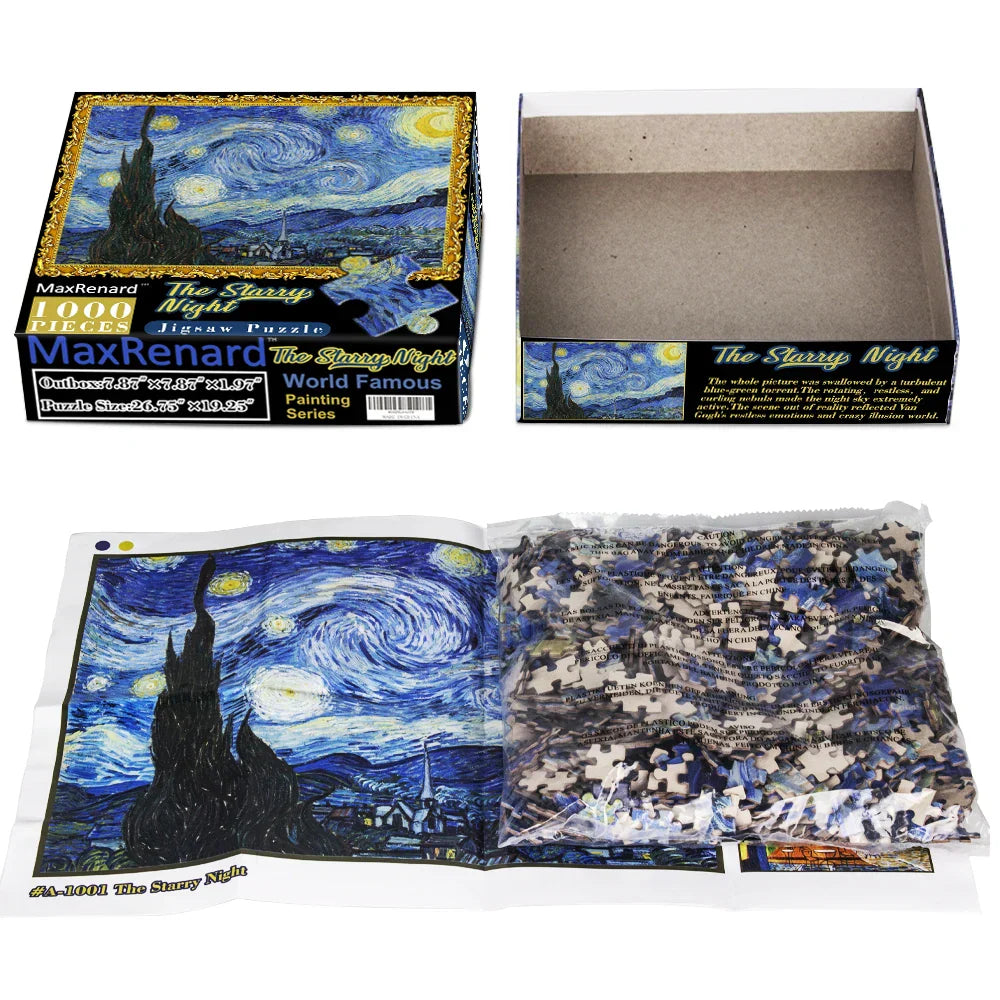 1000 Pieces Jigsaw Puzzle for Van Gogh Starry Night