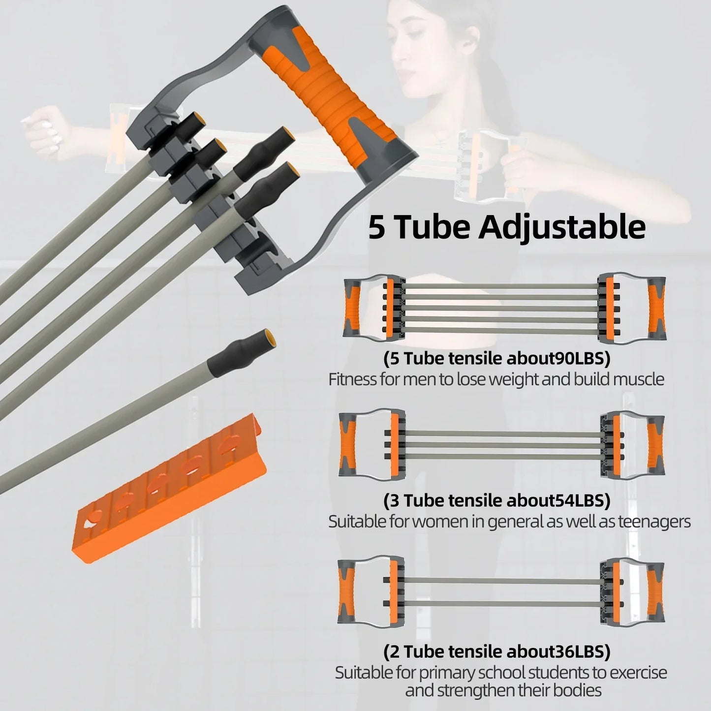 5 Ropes Adjustable Chest Expander