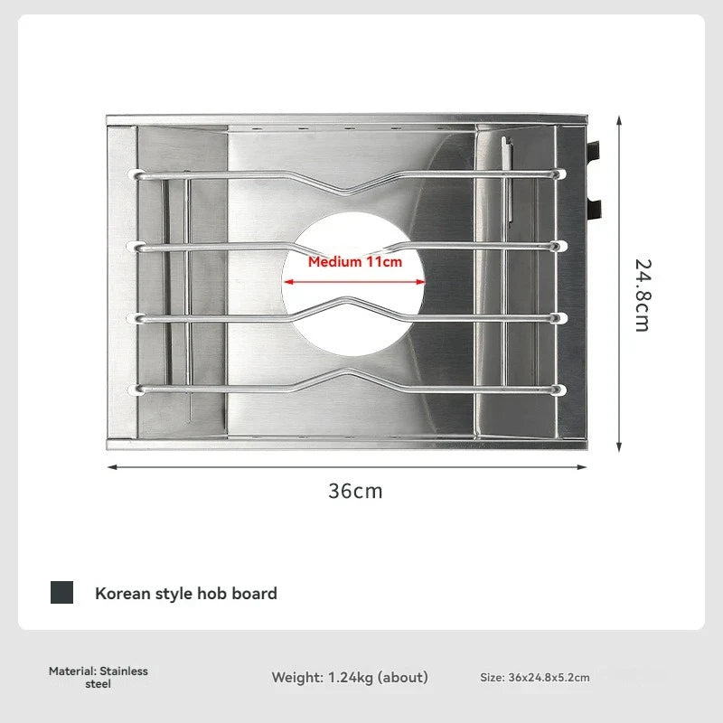 Windproof Furnace Plate Frame Camping Silver