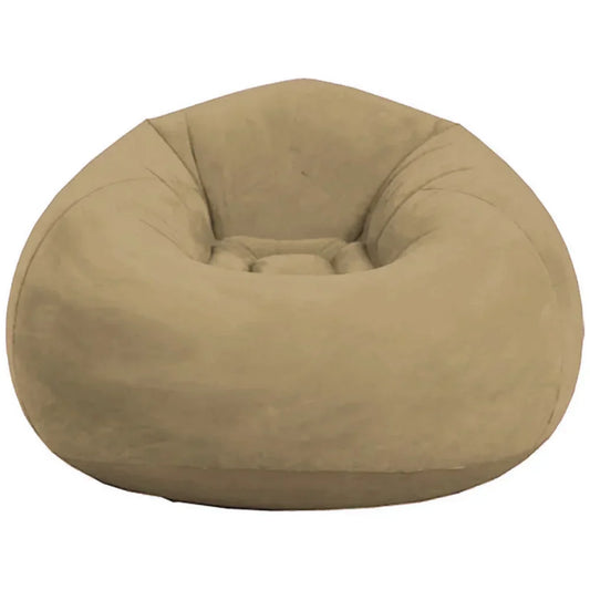 Khaki Inflatable Sofa - Portable Round Lazy Sofa Chair