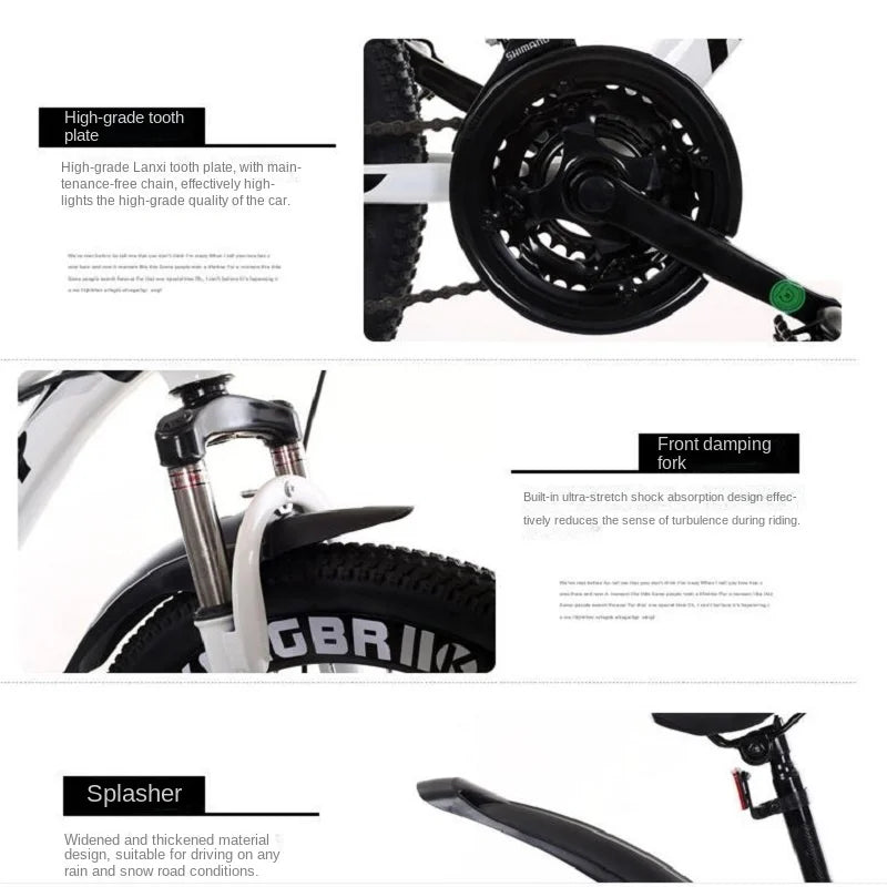 Mountain Bike with Double Disc Brakes -  Perfect for Adults and Students