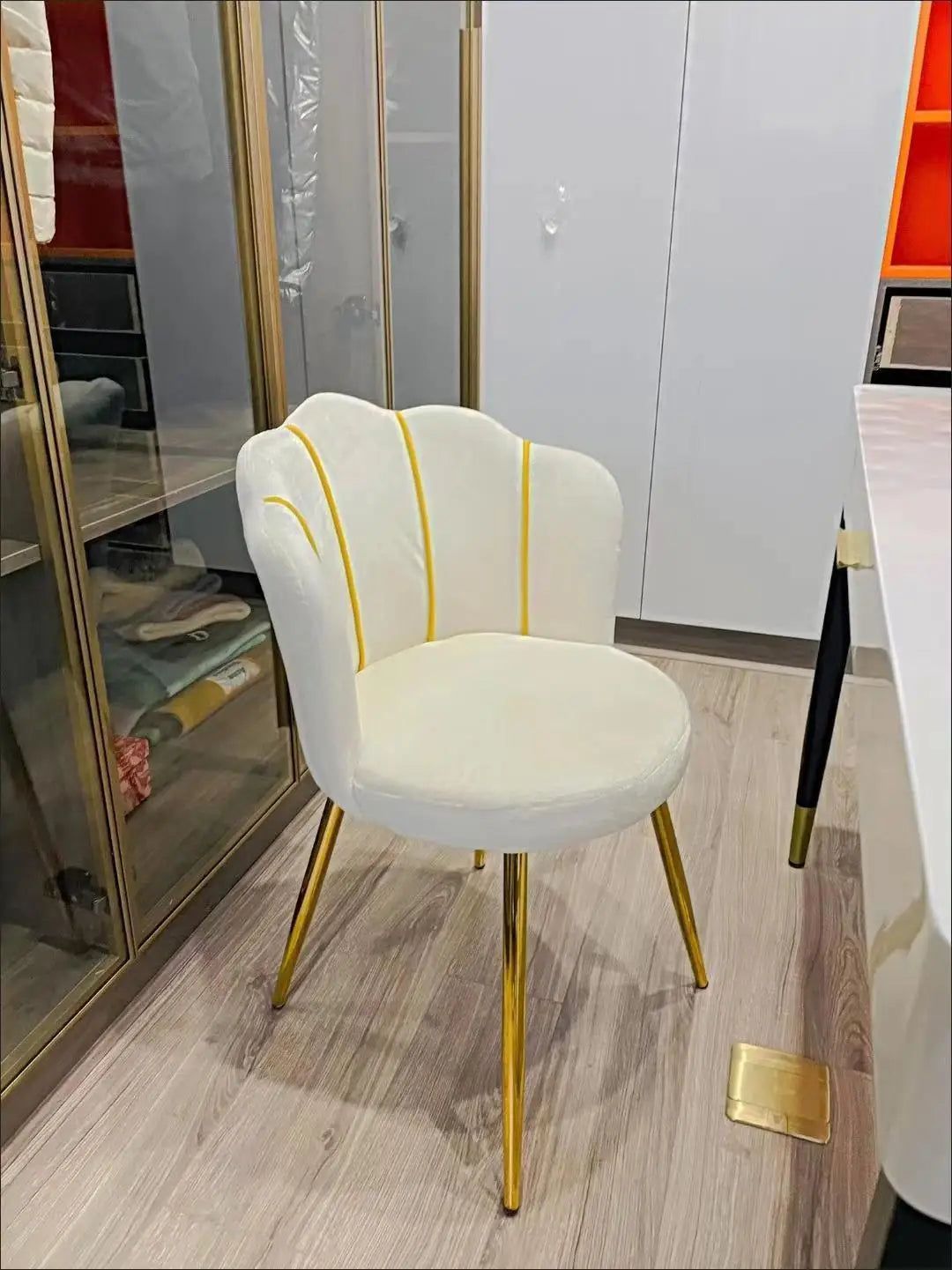 Modern Nordic Velvet Dressing Chair - Bedroom & Living Room Furniture